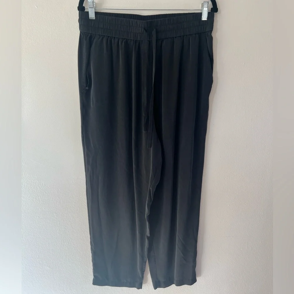 Lahgo Men’s Black Washable Silk Pull-On‎ Pajama Pants Size Large